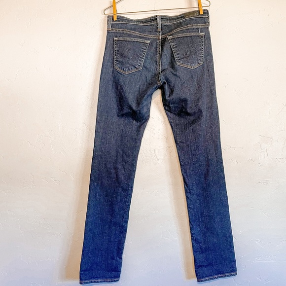 AG Adriano Goldschmied Slim Straight Dark Wash Blue Jeans - Picture 3 of 6